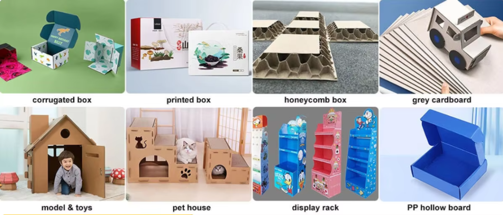 custom cardboard box making showcase packaging boxes cut by REMEYA vibrating knife machine