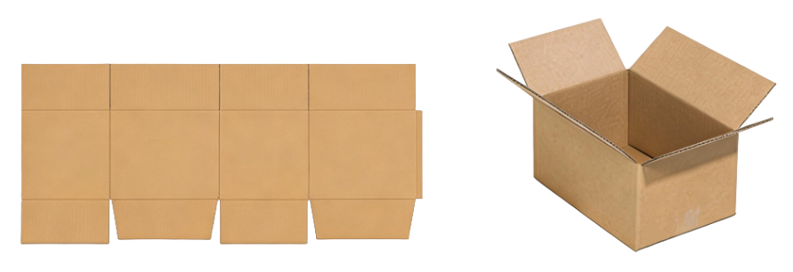 corrugated cardboard box fold line crease effect after vibrating knife processing